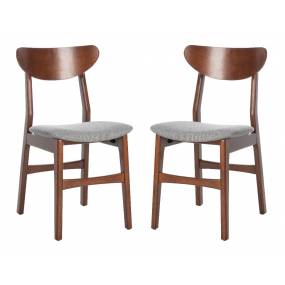 Lucca Retro Dining Chair in Cherry/Grey - Safavieh DCH1001E-SET2