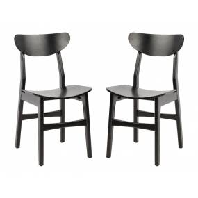 Lucca Retro Dining Chair in Black - Safavieh DCH1001G-SET2