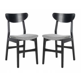 Lucca Retro Dining Chair in Black/Grey - Safavieh DCH1001H-SET2