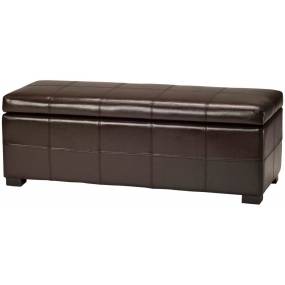 Madison Storage Bench Large in Brown/Black - Safavieh HUD8226A