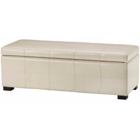 Madison Storage Bench Large in Flat Cream/Black - Safavieh HUD8226K