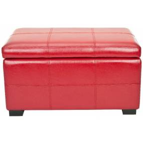 Madison Storage Bench Small in Red/Black - Safavieh HUD8227R
