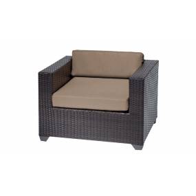 Belle 6 Piece Outdoor Wicker Patio Furniture Set 06e in Navy - TK Classics Belle-06E-Navy