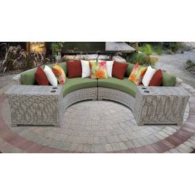 Coast 4 Piece Outdoor Wicker Patio Furniture Set 04c in Cilantro - TK Classics Coast-04C-Cilantro