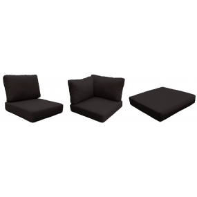 High Back Cushion Set for VENICE-10a in Black - TK Classics CUSHIONS-VENICE-10a-BLACK