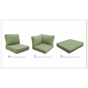 High Back Cushion Set for VENICE-10a in Cilantro - TK Classics CUSHIONS-VENICE-10a-CILANTRO