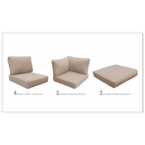High Back Cushion Set for VENICE-10a in Wheat - TK Classics CUSHIONS-VENICE-10a-WHEAT