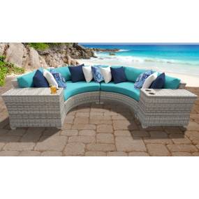 Fairmont 4 Piece Outdoor Wicker Patio Furniture Set 04c in Aruba - TK Classics Fairmont-04C-Aruba