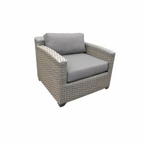 Florence 4 Piece Outdoor Wicker Patio Furniture Set 04i in Grey - TK Classics Florence-04I