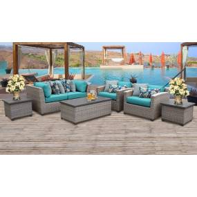 Florence 7 Piece Outdoor Wicker Patio Furniture Set 07d in Aruba - TK Classics Florence-07D-Aruba