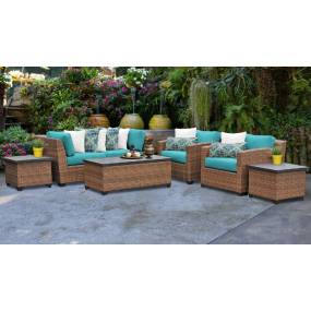 Laguna 7 Piece Outdoor Wicker Patio Furniture Set 07d in Aruba - TK Classics Laguna-07D-Aruba