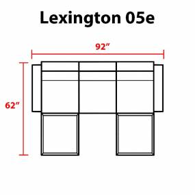 Lexington 5 Piece Outdoor Aluminum Patio Furniture Set 05e in Ash - TK Classics Lexington-05E