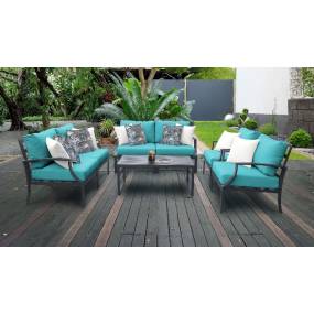 Lexington 7 Piece Outdoor Aluminum Patio Furniture Set 07e in Aruba - TK Classics Lexington-07E-Aruba