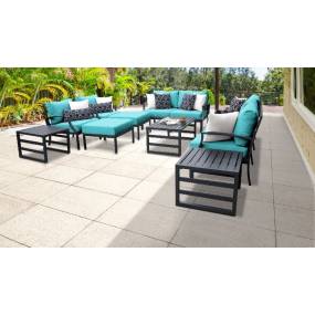 Lexington 12 Piece Outdoor Aluminum Patio Furniture Set 12h in Aruba - TK Classics Lexington-12H-Aruba