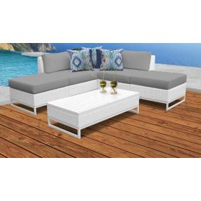 Miami 6 Piece Outdoor Wicker Patio Furniture Set 06c in Grey - TK Classics Miami-06C-Grey