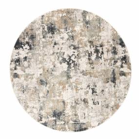 Jaipur Living Lynne Abstract White/ Gray Round Area Rug (6'X6') - RUG142760
