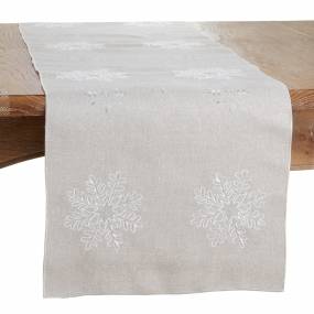 Snowflake Design Table Runner - Saro 116.S16120B