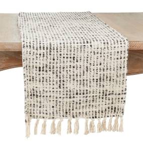 Woven Stripe Table Runner - Saro Lifestyle 1535.GY1672B