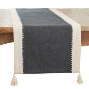 Whipstitch Banded Table Runner - Saro Lifestyle 1539.BN1672B