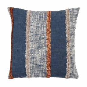 Vertical Striped Design Throw Pillow With Down Filling - Saro 2300.NB20SD