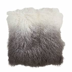 Ombre Lamb Fur Throw Pillow - Saro 3566.ST20S