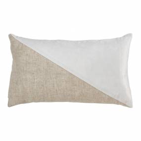 Geometric Velvet Design Lumbar Throw Pillow With Poly Filling - Saro 526.W1220BP