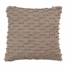 Nubby Design Throw Pillow With Down Filling - Saro 5810.GY20S