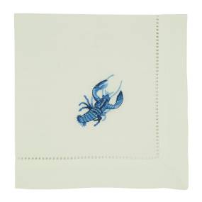 Embroidered Lobster Table Napkins (Set of 4) - Saro Lifestyle 6037.W20S