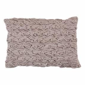 Smocked Velvet Throw Pillow Cover - Saro 6242.GY1624BC
