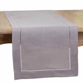 Table Runner With Hemstitched Border - Saro 6319.ST1672B