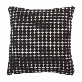 Cross Thread Design Pillow Cover - Saro 817P.BK18SC