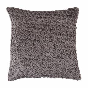 Smocked Velvet Throw Pillow With Poly Filling - Saro 9901.ST20SP