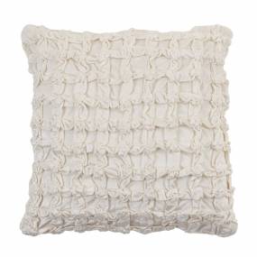 Smocked Velvet Throw Pillow Cover - Saro 9902.I20SC
