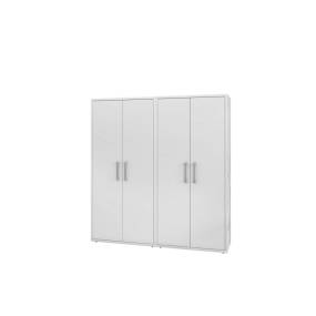 Eiffel Storage Cabinet in White (Set of 2) - Manhattan Comfort 2-250BMC6