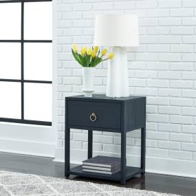 Transitional 1 Shelf Accent Table In Wirebrushed Denim Finish - Liberty Furniture 2030-AT2126