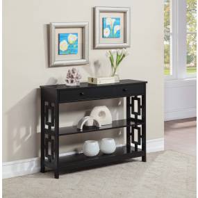 Town Square 1 Drawer Console Table - Convenience Concepts 203595BL