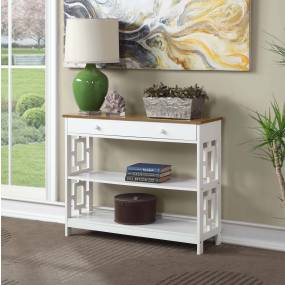 Town Square 1 Drawer Console Table - Convenience Concepts 203595WDFTW