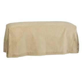 Pleated Bench Slipcover in Portsmouth Stone - Leffler Home 21000-26-01-01