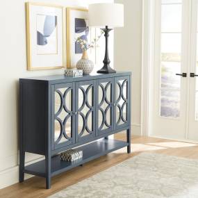 Transitional Four Door Accent Cabinet In Blue Dusk Finish - Liberty Furniture 2122-AC1000