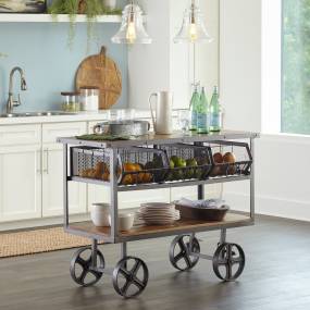 Transitional Accent Trolley In Rustic Caramel Finish - Liberty Furniture 2130-AT1000