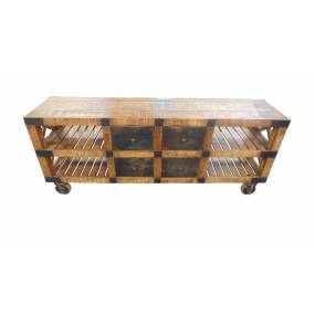 Golden 4 Drawer Console/Plasma in Natural - MOTI
