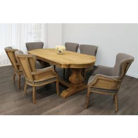 Kari Table with 6 Phelps Gray Chairs  - Moti