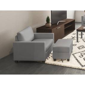Dylan Gray Chair and Ottoman - Homestyles Furniture 2001-18-FB02