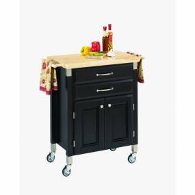 Dolly Madison Black Kitchen Cart - Homestyles Furniture 4508-95