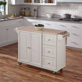 Liberty Kitchen Cart w/ Wood Top - Homestyles Furniture 4511-95