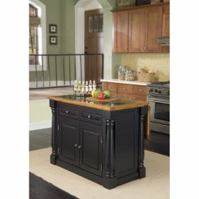 Monarch Black and Distressed Oak Island Granite Top - Homestyles Furniture 5009-94