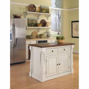 Monarch Antiqued White Kitchen Island - Homestyles Furniture 5020-94