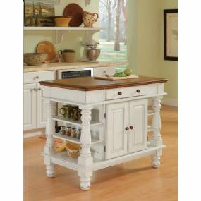 Americana Antiqued White Kitchen Island - Homestyles Furniture 5094-94