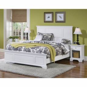 Naples White Queen Bed and Night Stand - Homestyles Furniture 5530-5013