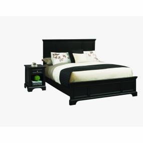 Bedford Black Queen Bed and Night Stand - Homestyles Furniture 5531-5013